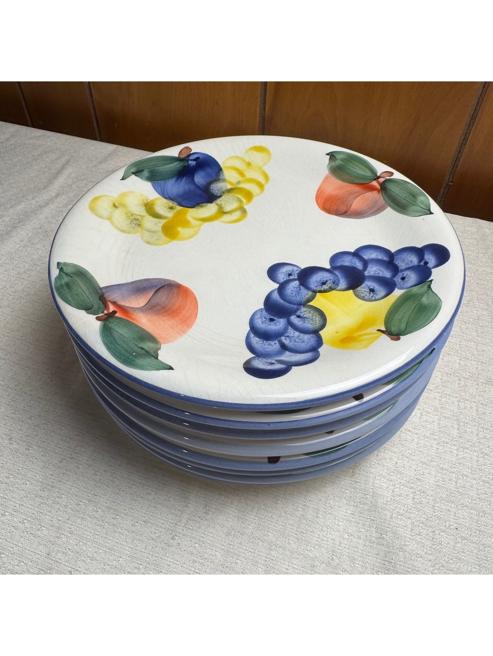 Vintage Dansk Fruit Dinner Plates Set of 4 Made in Italy 9 Inch